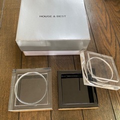 ウッド調 小物入れ 正方形の画像