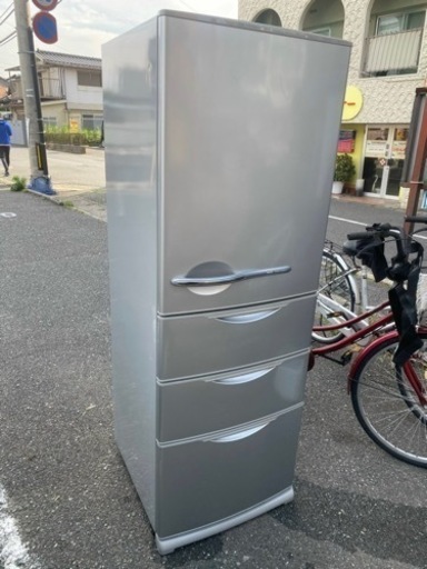 配送設置無料　保証付き サンヨー SANYO 冷蔵庫（355L・右開き） ヘアラインシルバー SR-361U(S)