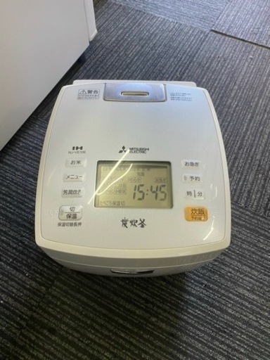 配送可能　保証付き 三菱電機 MITSUBISHI ELECTRIC NJ-VE106-W [IH炊飯器 5.5合炊き 炭炊釜 ピュアホワイト