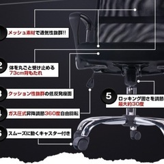 オフィスチェア　ハイバックメッシュチェアの画像