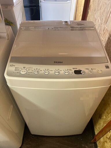 ☆中古￥10,800！Haier　4.5kg洗濯機　家電　2021年製　JW-E45CF型　幅53㎝ｘ奥行50㎝ｘ高さ89㎝　【BF055】