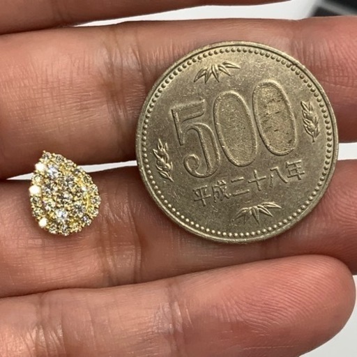 K18 ダイヤモンドピアス　2.5g ダイヤ　各0.5ct イエローゴールド