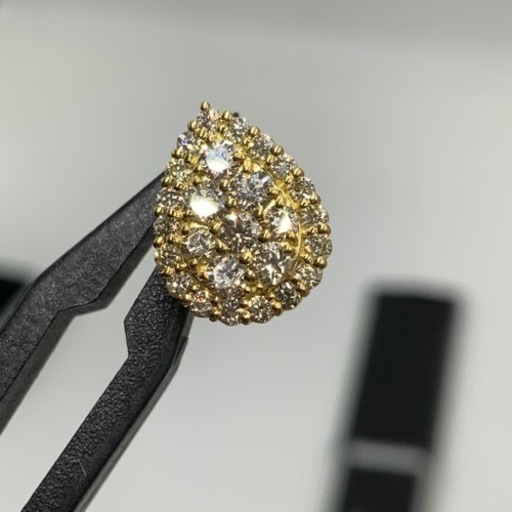 K18 ダイヤモンドピアス　2.5g ダイヤ　各0.5ct イエローゴールド