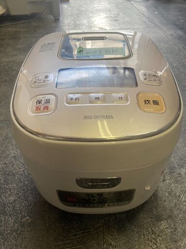 ☆中古￥7,800！IRIS OHYAMA　5.5合IH炊飯ジャー　家電　2021年製　KERC-IB50-W型　【BF061】