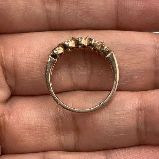 K18 ピンクゴールド　ダイヤモンドリング　3.4g 約11.5号から12号　0.8ct