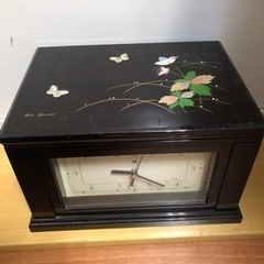 GYP0610 山野愛子コレクション　漆器時計付印章セット　動作確認済