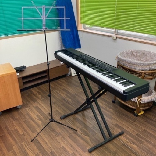 YAMAHA キーボード 88鍵 スタンド 楽譜スタンド 電子ピアノ ブラック