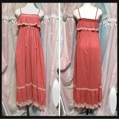 ꒰pullffy꒱2wayかぎ編みレース ロングワンピースドレス...