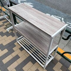 ヴィンテージ調　アイアンラック　木製棚板の画像