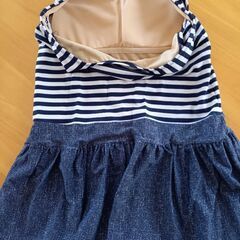 美品　160cm　パッド付き　ワンピース水着　子供用　キッズの画像