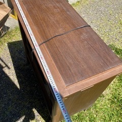 昭和レトロ　th20-a1 足付き　木製　ブラウン　ブラウン缶　ナショナル　松下電工　家具 収納家具 テレビの画像