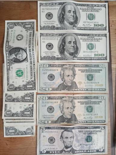 旧アメリカドル紙幣255ドル分