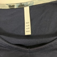 ☆値下げ☆K2406-300 ELLE チュニック バイカラー ネイビー/花柄 サイズ:38 中古美品の画像