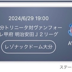 大分トリニータvsヴァンフォーレ 甲府戦 チケット 2枚セット ...