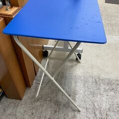 折りたたみテーブル　No.12365　パイプテーブル　ブルー　（株）パスポート　【リサイクルショップどりーむ荒田店】の画像