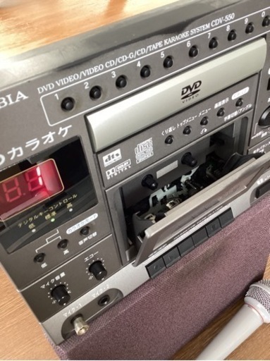 美原店 簡易動作確認済み COLUMBIA CDV-550 DVDカラオケ　中古品　DVDカラオケシステム ラジカセ コロンビア 