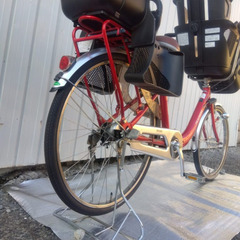 【丸石サイクル　子供乗せ自転車　ふらっか～ずプリミア リユース車】✨超お得幼児2人同乗基準適合車✨の画像