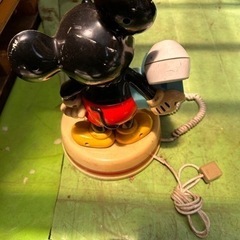 おもちゃ ミッキーマウス　ダイヤル式電話機　昭和レトロの画像