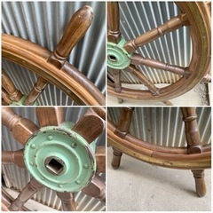 【取引中】G061 特大 操舵輪　直径 約121cmの画像