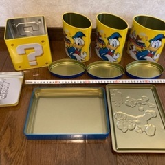 USJ ディズニーランド　菓子空缶箱セットの画像