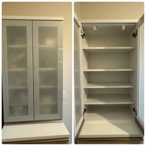 ニトリ 幅60cm  食器棚 キッチンボード カップボード シェモア