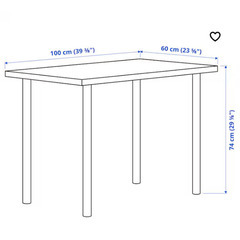 IKEA　イケア　テーブル　ホワイト　リンモン　オディリスの画像