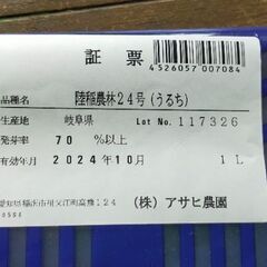 陸稲（うるち米）の苗の画像