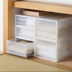 【お値下】無印良品 ポリプロピレン衣装ケース引出式・小 4個セットの画像
