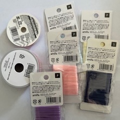 サテン　リボン ピンク 青 紫 黄 水色 ブルー イエロー かわいい パープルの画像