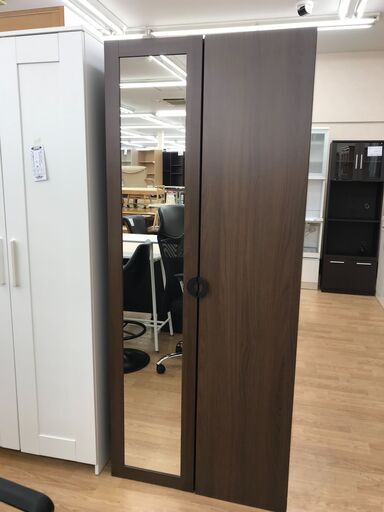 ★ジモティ割あり★　ワードローブ ナチュラル H185×W78×D52 クリーニング済み KJ5310