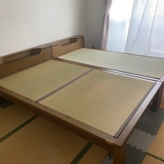 家具　シングルベッド　追加マットレス相談可