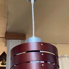 小サイズ　木製リング　ペンダントライト　照明　の画像