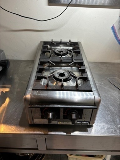 マルゼン　ガスコンロ　2口　LP 中古美品