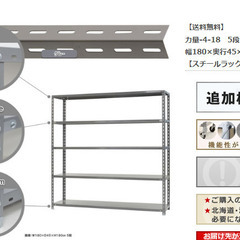 【2台限定】スチールラック　ブラック　1800ｘ1800ｘ450の画像