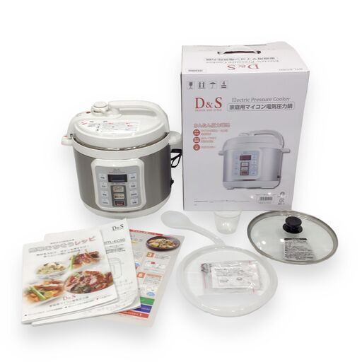 24Y361 ジ3 【美品】 D\u0026S DESIGN AND STYLE マイコン電気圧力鍋 STL-EC50 2023年製