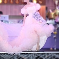 豪華✨ピンクカラードレス・二次会花嫁ドレスの画像