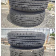 15㌅アルミホイール(BRIDGESTONE SICUREZZA design T7)と15㌅タイヤ(GOODYEAR Efficient Grip ECO)の4本セット  バリ山 / バリ溝  の画像
