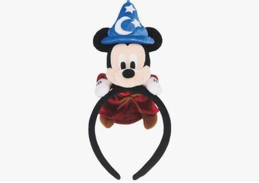 【美品】ファンタジアミッキーカチューシャ ぬいぐるみ付き