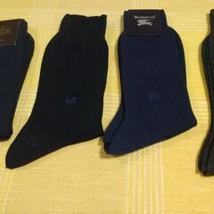 ◆【未使用】　《紳士用・ブランド靴下/８足セット♪》②　　●CELINE, BURBERRY, SAINT LAURENT(イヴ・サンローラン), SEIBU LION, 他。の画像