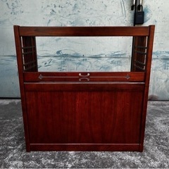 karimoku カリモク　木製 収納家具 ブラウン　アンティーク　レトロ GMHK433○karimoku / カリモク コロニアル 食器棚 キッチン