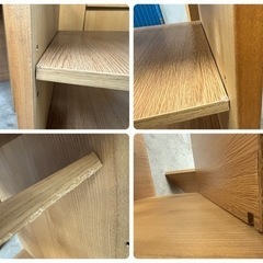 【廃盤モデルで希少！】 MUJI(無印良品) 木製カップボード オープンタイプ大 3面カップボード 食器棚 の画像