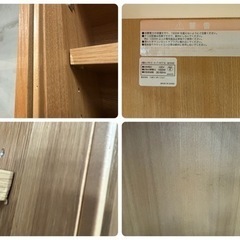 【廃盤モデルで希少！】 MUJI(無印良品) 木製カップボード オープンタイプ大 3面カップボード 食器棚 の画像