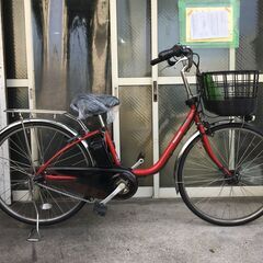 地域限定送料無料 パナソニック ビビ DX 新基準 子供乗せ 16AH 赤