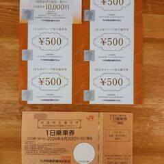 JR九州　乗車券　お買い物券2500円