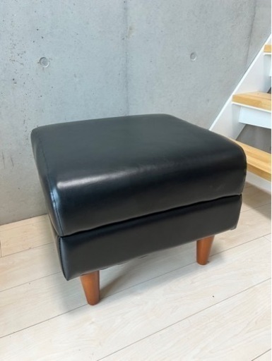美品 EKORNES オットマン レザー スツール 黒 美品 レザーオットマン 美品 EKORNES オットマン レザー スツール 黒