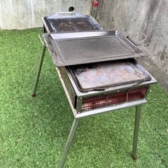 コールマン　バーベキューコンロ、鉄板セット