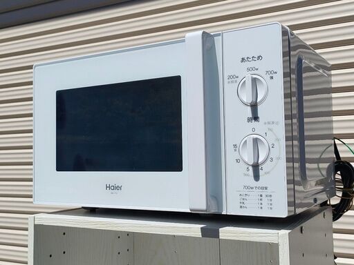 【お取引中】2021年製 電子レンジ☆美品中古品☆ ターンテーブル型☆定価8,410円「JM-17J60」Haier ハイアール シンプル操作
