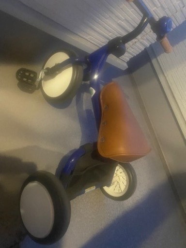三輪車　青