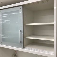 90分の無料軽トラック貸出サービス！ 【松田家具】2枚扉レンジボード(ホワイト)の画像