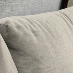 [ご相談中]使用3年◇LOWYA 2人掛けソファ 幅140 | ベルベット調 | スチール脚の画像